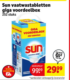  42 sun vaatwastabletten giga stuks 6x tabs verzending tabletten original all reiniging 