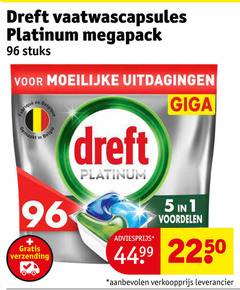  dreft vaatwasmiddel 1 5 96 vaatwascapsules platinum megapack stuks uitdagingen gemaakt verzending giga 