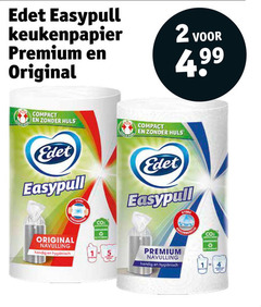  1 2 edet easypull keukenpapier premium original compact huls navulling hygienisch co 