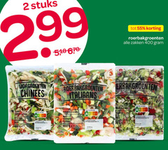  groentenpakket 2 55 400 stuks roerbakgroenten zakken chinees italiaans witte kool courgette paprika ge fun bar min 