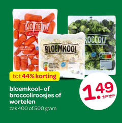  44 400 500 bloemkool broccoliroosjes wortelen zak 