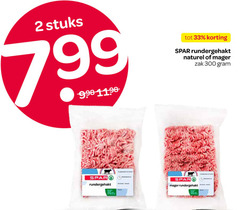  rundergehakt 2 33 300 stuks naturel zak 