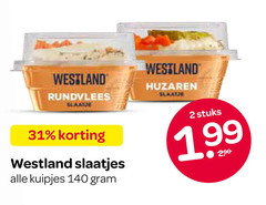  2 31 140 westland rundvlees huzaren slaatjes kuipjes stuks 