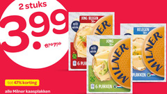  milner kaasplakken 2 6 stuks 3.99 proteine jong belegen 30 