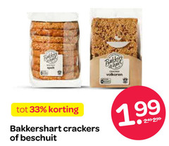  crackers beschuit 33 spelt volkoren bakkers hart 