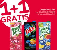  1 2 40 dubbel frisss framboos cranberry appel tropisch fruit dubbelfrisss taksi liter perzik stuks verfrissend boordevol rijk vitamine 