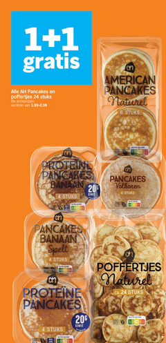  pannenkoeken poffertjes 1 4 6 20 24 30 pancakes stuks varieeren american naturel nutri score proteine banaan eiwit volkoren rijk spelt sec ca. go vaan 