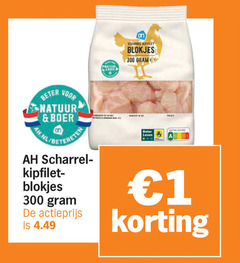  1 300 scharrel kipfilet blokjes beter natuur boer ah.nl scharrelei kipfilet- actieprijs boter leven hom score 