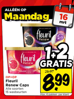  fleuril wasmiddel 6 15 16 maandag color caps soorten wasbeurten pakken 