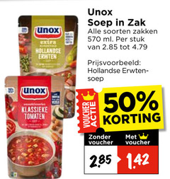  unox soep 50 hollandse erwten klassieke tomaten zak soorten zakken ml stuk erwtensoep voucher 