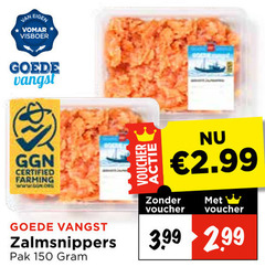  zalm 150 visboer vangst certified farming zalmsnippers pak voucher 3.99 