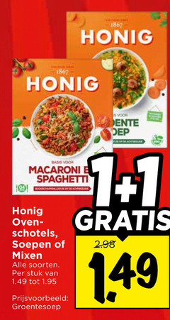  honig maaltijdmix 1 1867 basis macaroni spaghetti oven schotels soepen mixen soorten stuk groentesoep 