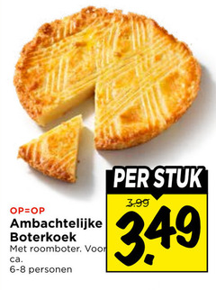  ambachtelijke boterkoek roomboter ca. personen stuk 3.99 