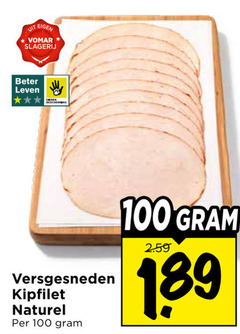  kipfilet 100 slagerij beter leven bescherming versgesneden naturel 