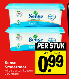  margarine 250 sense beton light hart smeerbaar stuk soorten 
