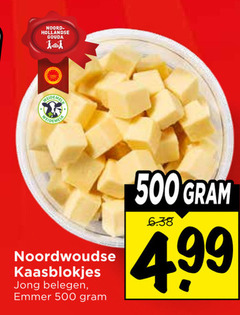 noordwoudse kaasblokjes 500 noord jong belegen emmer 
