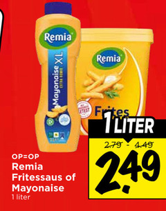  remia mayonaise fritessaus 1 xl liter frites 1liter 