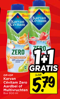  100 karvan cevitam zero aardbei multivruchten bus ml 1.1 