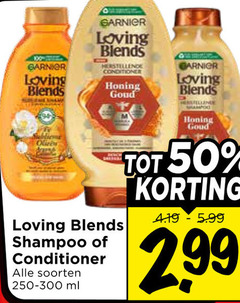  garnier loving blends conditioner shampoo 50 honing goud soorten ml 5.99 