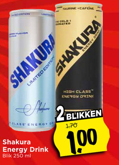  shakura energiedrank 250 med cold limited edition taurine energy class drink blik ml high blikken 1 00 