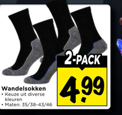  wandelsokken 2 35 46 kleuren maten pack 