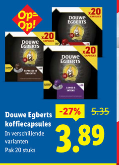  douwe egberts koffiecups 20 capsules lungo b koffiecapsules pak stuks 