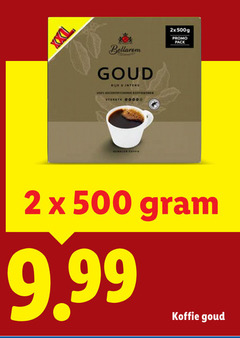  bellarom koffie 2 100 500 goud rijk gecertificeerde 2x pack 