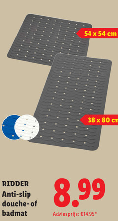 38 54 80 x cm ridder anti - slip douche- of badmat 8.99 adviesprijs       14.95   