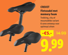  fietszadel 6 crivit memory foam trekking city zone ontwerp optimaal zitten 