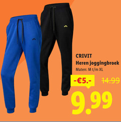 crivit heren joggingbroek maten   m t   xl -     5.- 14.99 9.99 