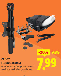 crivit fietsgereedschap mini - fietspomp   of zadeltasje met kleiner gereedschap -20   9.99 7.99 