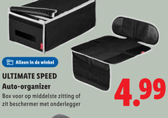  ultimate speed auto organizer box middelste zitting beschermer onderlegger 