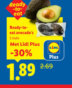  avocado 2 ready stuks 