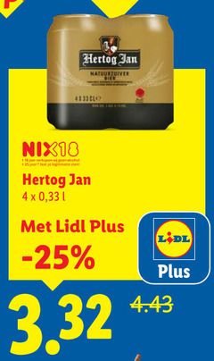  hertog jan blikjes bier 4 18 25 natuurzuiver nix18 jaar alcohol legitimatie 