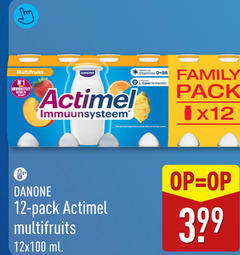  danone actimel melkdrank 1 12 multifruits vitamines immuniteit merk immuunsysteem pack ml family 