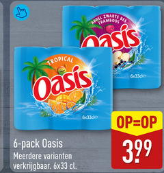  fruitdrank 6 tropical appel zwarte framboos bes oasis pack meerdere 