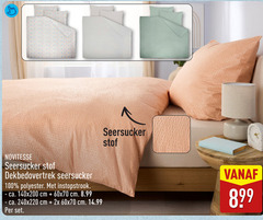  dekbedovertrek 100 novitesse seersucker stof polyester instopstrook ca. cm 2x 