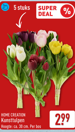  kunstbloemen 5 30 stuks super deal home creation kunsttulpen hoogte ca. cm bos 