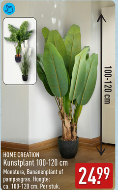  kunstplanten cm home creation kunstplant monstera pampasgras hoogte ca. stuk 