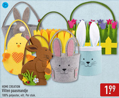 100 199 home creation vilten paasmandje   polyester   vilt . per stuk 