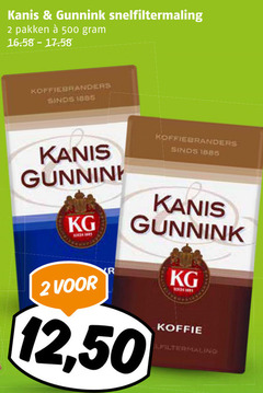 klik op dit plaatje voor een vergroting en voor vergelijkbare aanbiedingen gerelateerd aan
kanis en gunnink koffie 2 500 1885 snelfiltermaling pakken koffiebranders 12 50 kanis en gunnink koffie 2 500 1885 snelfiltermaling pakken koffiebranders 12 50