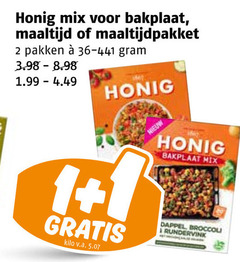  honig maaltijdmix 1 2 mix bakplaat maaltijd maaltijdpakket pakken 36-44 kilo v.a. aardappel broccoli rundervinken 