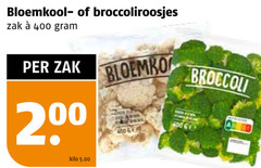  200 400 bloemkool broccoliroosjes zak kilo ge broccoli 