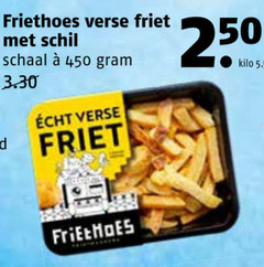  patat 250 450 verse friet schil schaal kilo 