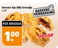  100 korean kip bbq broodje bakkers 
