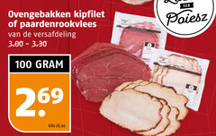  paardenrookvlees kipfilet 100 ovengebakken versafdeling kilo 
