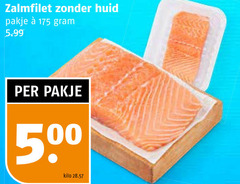  zalmfilet huid pakje 5.99 50 kilo 