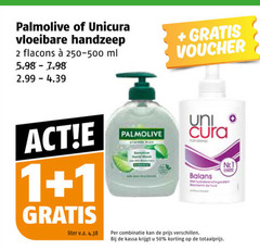 klik op dit plaatje voor een vergroting en voor vergelijkbare aanbiedingen gerelateerd aan
palmolive unicura handzeep 1 2 50 vloeibare ml voucher liter v.a. hand wash uni cura balans huid combinatie kassa palmolive unicura handzeep 1 2 50 vloeibare ml voucher liter v.a. hand wash uni cura balans huid combinatie kassa