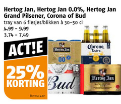  corona hertog jan bud blikjes bier speciaalbieren 6 16 25 0.0 grand pilsener tray blikken 00 liter v.a. cif 