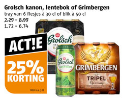  grolsch grimbergen speciaalbieren 6 25 30 50 kanon lentebok tray blik liter v.a. tripel 